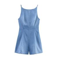 Short vaquero con tirantes, espalda descubierta, estilo casual y sencillo para mujer, moda 2025, novedad de verano. - details 1