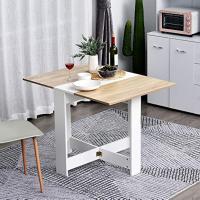 Mesa Plegable Moderna de Comedor Diseño Compacto con 2 Alas Abatibles Madera 103x76x73,5cm - details 1