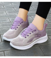 Zapatos de running mujeres 2024 casual suela suave zapatillas transpirables zapatos individuales fly weave mesh top zapatos venta al por mayo - details 4