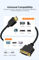 Nephy Cable Adaptador de Video HDMI a DVI Adaptador de Imagen Compatible con HDTV LCD DVD PC - details 2