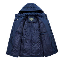 Chaqueta de Invierno Desmontable de Comodidad al Aire Libre Abrigo de Vellón Grueso con Protección contra el Viento Moda Casual para Hombres - details 5