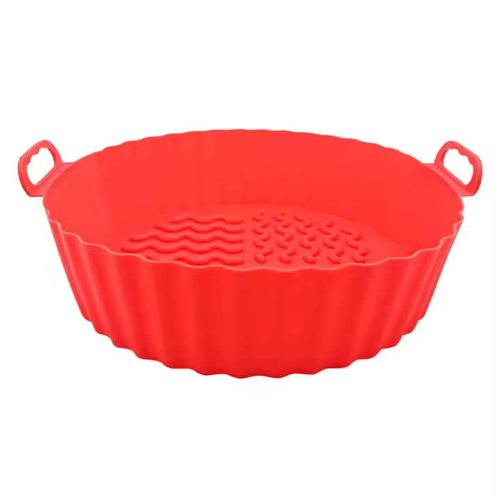 Bandeja de olla para parrilla, plato de Pizza, revestimientos de repuesto reutilizables para freidora de aire, cesta para hornear, olla de silicona de 7,5 pulgadas - 1