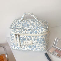 Bolso De Maquillaje Para Mujer Vintage Floral Zipper Organizador De Viaje Para Cosméticos Bolsa De Mano Con Cierre De Cremallera - details 14