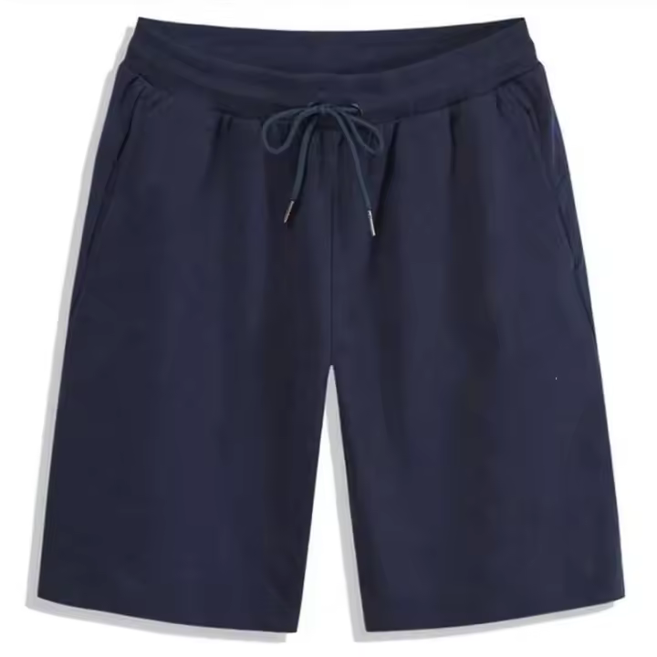 Pantalones Cortos de Verano Suaves para Hombres Elástico con Encaje, Sueltos para Fiess, Transpirables en Deportes, Ropa Casual de Algodón 5 Piezas - 1