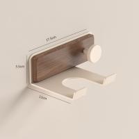 Soporte para secador de pelo de madera sin perforación, estante de almacenamiento para secador de pelo autoadhesivo impermeable, estante de baño de montaje en pared a prueba de herrumbre - details 8