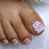 24PCS Uñas Postizas De Sello Cuadrado En Rosa Gradient Elegantes Y Delicadas Para Chicas Moda Uñas Postizas De Fiesta - details 4