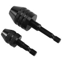 Portabrocas sin llave de vástago hexagonal de 2 piezas, convertidor de destornillador, adaptador de taladro de cambio rápido, herramienta de brocas (0,6-8mm, 0,3-3,6mm) - details 3