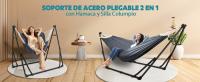 Hamaca y Silla de Algodón Anyoo Portátil Soporte Plegable para Uso Interior y Exterior - details 0