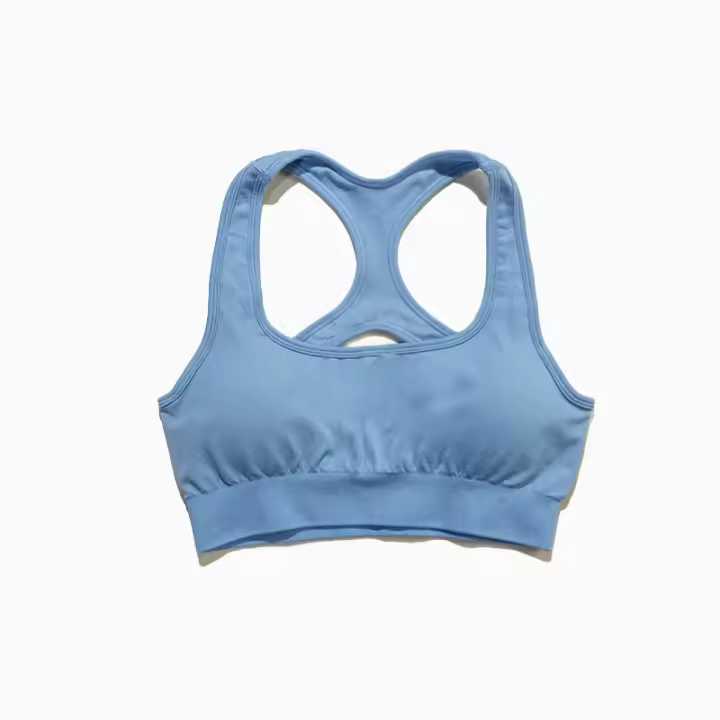 Sujetador deportivo sin costuras Yoga Cut Out Racer Back Medium Support Workout Top - 1