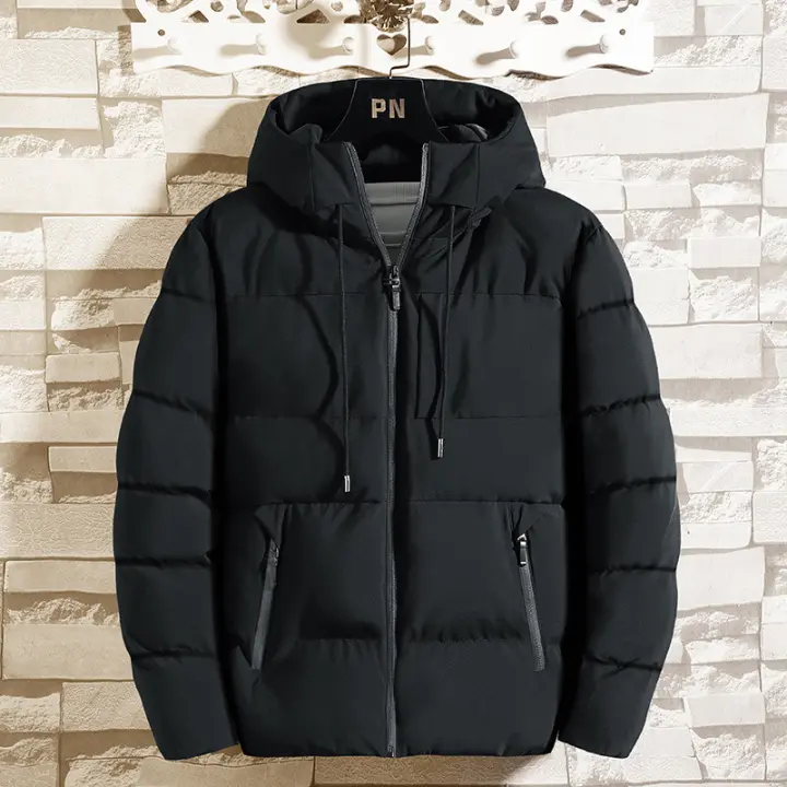 Chaqueta de algodón gruesa para hombres, Chaqueta impermeable con capucha de estilo informal y abrigo físico cálido, otoño, invierno - 1