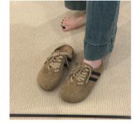 Retro de suela gruesa interior de aumento de la bolsa de la cabeza de la mitad de las zapatillas de las mujeres desgaste exterior 2025 primavera nuevos zapatos versátiles de entrenamiento alemán Boken zapatos de mujer - details 10