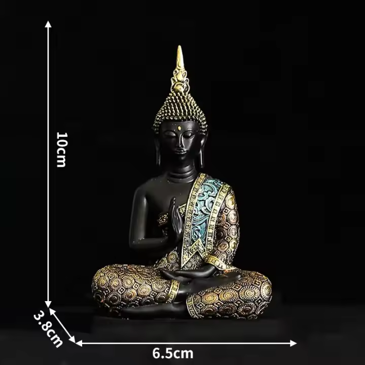 Estatua de Buda Grande Hecha a Mano de Resina Verde Arte Budista Hindu para Decoración del Hogar - 1