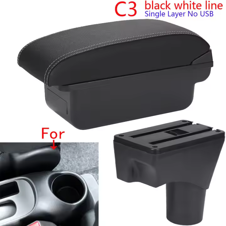 Accesorios para Coche Sunny Armrest Arm Storage Box Retrofit Parts para Nissan March Micra K13 2010-2022 - 1