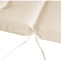 Jardín con Respaldo Alto Crema 118x45x7cm Almohada Apoyacabeza Extraíble - details 2
