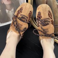 Zapatos Vulcanizados Con Estampado De Leopardo Marrón Para Mujer, Zapatillas Deportivas Planas Con Cordones Para Exteriores, Zapatillas Informales Cómodas Antideslizantes Para Otoño - details 8