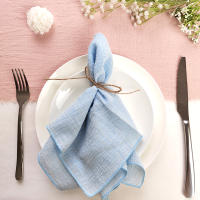 Juego de 6 servilletas de tela de costura de terracota, venta al por mayor de fábrica de algodón, servilletas de tela, toallas de mesa de gasa, decoración de boda, Pascua - details 44