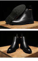 Chelsea botas de cuero genuino otoño e invierno botas de los hombres británicos - details 11