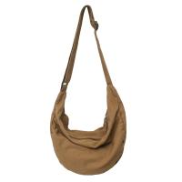 Bolso Bandolera De Lona Sólida Para Mujer Gran Capacidad Bolso De Compras Y Estudiante Bolso De Hombro Unisex Para Escuela - details 36