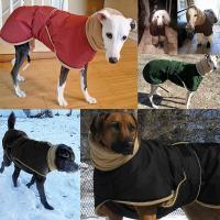 Ropa Térmica Para Perros Invierno Impermeable Chaqueta Gruesa Para Medianos Y Grandes Cachorros Rojo Negro Con Agujero Para Correa Greyhound - details 3