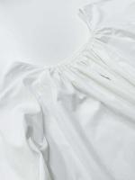 Parc Fee-vestidos informales holgados blancos para mujer, vestidos elegantes de manga larga o con cuello en U, vestido liso sencillo de talla grande para mujer 2025 - details 4