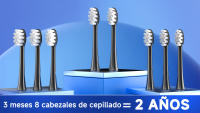 Cepillo de dientes eléctrico para adultos con 8 cabezales, cepillo de dientes eléctrico de limpieza profunda de 4 modos con cable USB y temporizador inteligente de 2 minutos - details 3