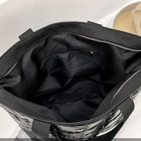 Bolso de mano de algodón con almohadilla espacial para mujer, bolsa de viaje de hombro acolchada, de gran capacidad, impermeable, a la moda, Invierno - details 42