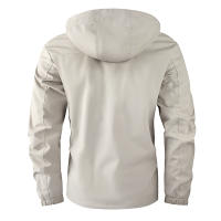 Chaqueta impermeable con capucha para hombre, abrigo informal a la moda, para exteriores, primavera y otoño - details 8