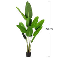 Árbol de plátano Artificial grande, plantas falsas tropicales, hojas de palma, Monstera, planta de jungla de plástico verde para decoración de la Oficina y el hogar, 120-200cm - details 3