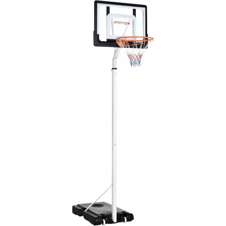 Canasta de Baloncesto Portátil con Ruedas Altura Ajustable Aro de Baloncesto - 1