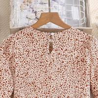Vestido Largo con Estampado Completo para Niñas Moda Primavera-Otoño 2024 - details 5