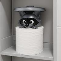 Soporte de papel higiénico con diseño de Animal Adorable, dispensador de rollos de papel montado en la pared, decoración divertida de animales, No requiere perforación - details 1