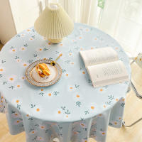 Mantel redondo impermeable de PVC, cubierta de mesa con estampado a prueba de aceite para cocina, jardín, comedor y boda - details 8
