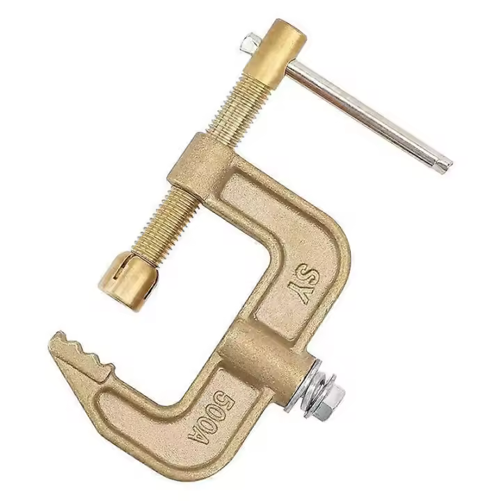Abrazadera de Suelo de Cobre Sólido G-tipo Corriente de 500a Ancho de Mandíbula de 43mm - 1