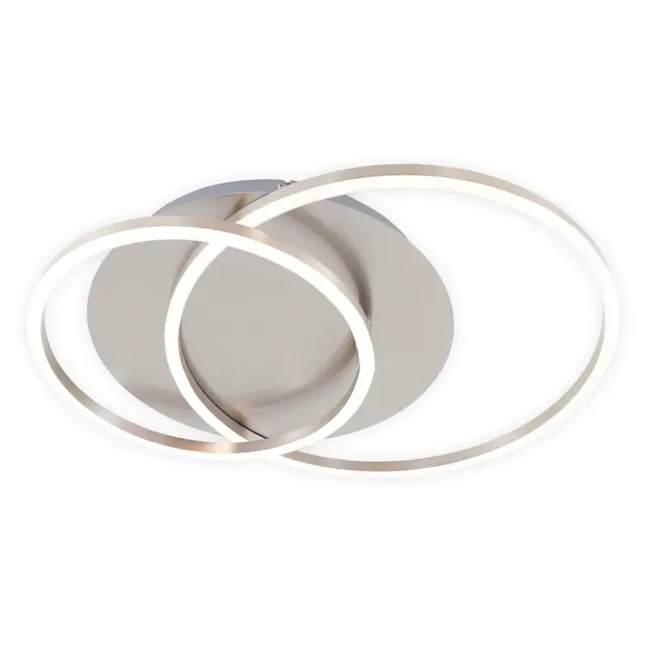 Goeco Lámpara de techo LED acrílica blanca 50*40*10,5 CM círculo grande 40 círculo pequeño 20 luz neutra 35W 220V - 1