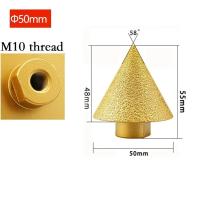Broca de chaflán de biselado de diamante de Rosca M10/M14, broca de expansión de perforación de cono de 38/50mm, rueda de pulido de tallado - details 3