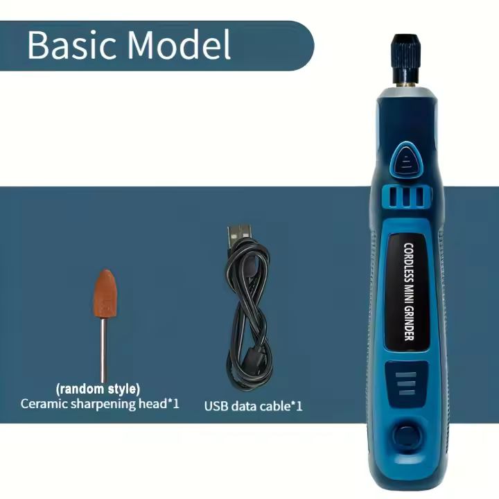 Kit de Pulido Eléctrico de Carga 2pcs/15pcs/50pcs, Set de Grabador Inalámbrico con Pulidora y Taladro (Tres Opciones de Set) Herramientas Prácticas y Convenientes para la Creación de Joyas - 1