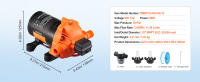 SucceBuy Bomba de diafragma de 12 V, bomba de agua de 12 V CC con presión ajustable de 40 a 100 PSI, interruptor de presión automático, puerto MNPT para RV, yate, marina, camión de alimentos, caravana - details 6