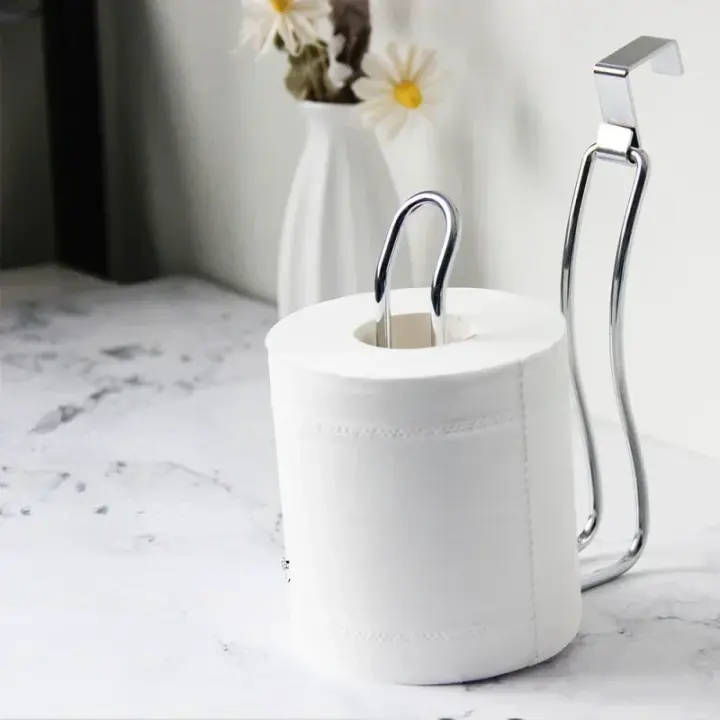 Soporte de papel higiénico, soporte de pared autoadhesivo, dispensador de rollos de papel sin perforación para baño, toallero de cocina - 1