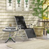 Silla de Jardín Plegable Ajustable en 10 Posiciones con Resalto Alto y Reposapiés Transpirable - details 1