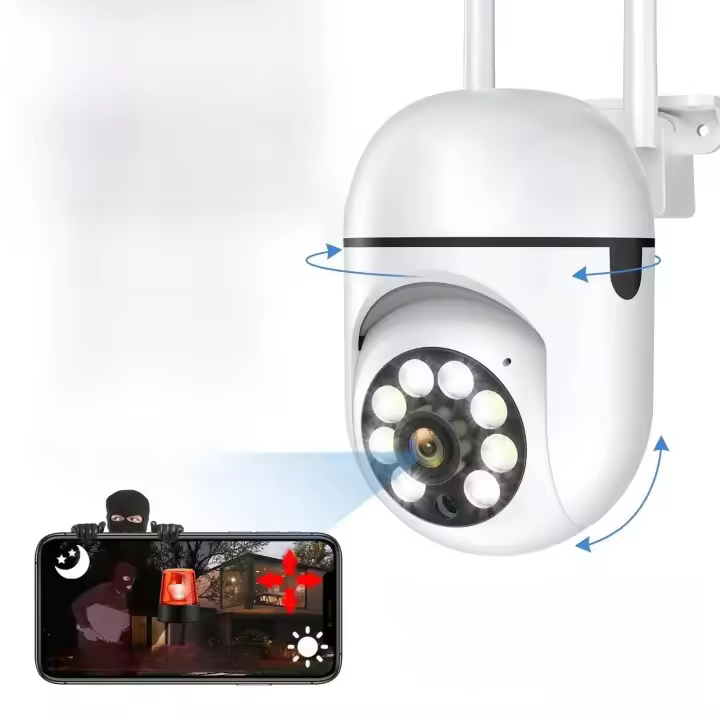 Cámara de Vigilancia Inalámbrica Wifi de 8 Megapíxeles Carga USB Impermeable IP66 - 1