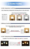 Interruptor de Pared LED CCT E27 B22 GU10 GU5.3 Luz de Base de Alto Rendimiento Color Temp Reset - details 2