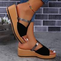 Zapatillas de verano para mujer, zapatos informales de tacón de cuña, a la moda - details 1