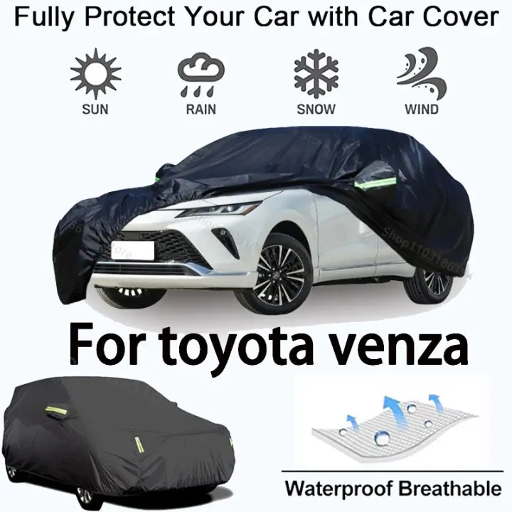 Funda Completa para Toyota Venza, Equipo de Protección Exterior - Resistente a la Nieve, Parasol, Impermeable y a Prueba de Polvo, Accesorios para Automóvil - Negro - 1