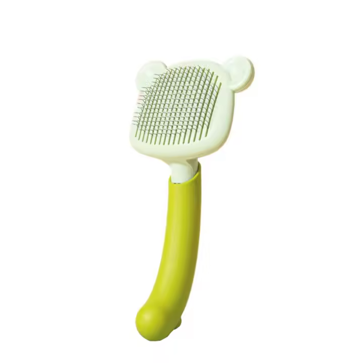 Cepillo de pelo para depilación de una sola tecla, cepillo para el pelo silencioso y eficiente, peine de aguja para perros y gatos, portátil profesional - 1