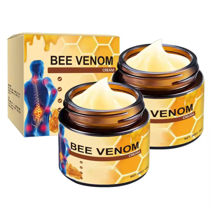 2025 OSFRIAGE Gel, ungüento profesional de abeja, crema de abeja, crema para articulaciones y huesos con veneno de abeja para espalda, rodilla, manos, cuello y pies -60G (2 unidades) - 1