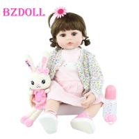 BZDOLL-Muñeca Reborn de silicona suave para niños pequeños, juguete realista de 60 CM y 24 pulgadas, bonita casa de juegos, regalo de Navidad para niñas - details 0