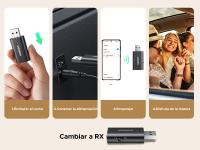 Adaptador USB Bluetooth 5.4 UGREEN Receptor y Transmisor 2 en 1 con Cable de Audio de 3.5mm para TV, PC, Amplificador, Coche, Auriculares Accesorios de Electrónica - details 2
