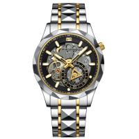 Correa de acero fino reloj de hombre reloj de pulsera calado negocio reloj de cuarzo minimalista resistente al agua - details 0