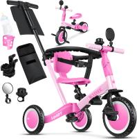 Bicicleta de Equilibrio, Triciclo para niños de 1 año a 5 Años, Capacidad de Carga hasta 25kg, Incl. Manillar/Barra de Seguridad/Cinturón de Seguridad/Timbre/Espejo. - details 25