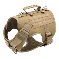 Arnés táctico militar K9, chaleco trabo perros, cuerda elástica nailon, correa de plomo entrenamiento, carrera para perros - details 3